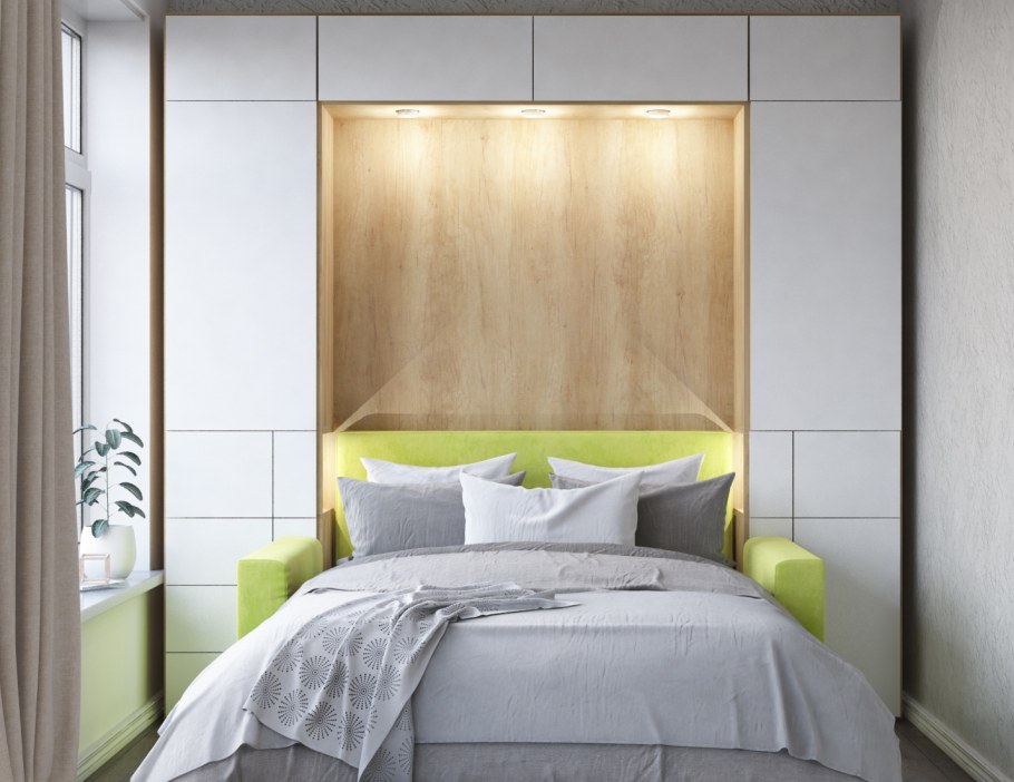 Шкаф в изголовье кровати