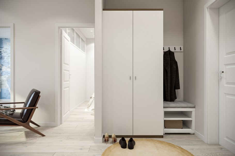 Минималистическая прихожая ikea