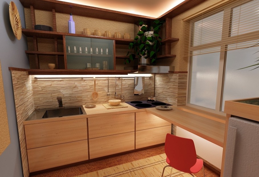 Кухня 6м2 угловая планировка