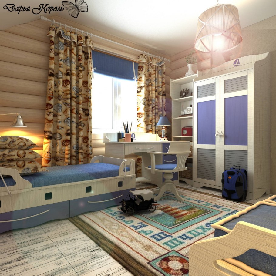 Комната для подростка в стиле Кантри