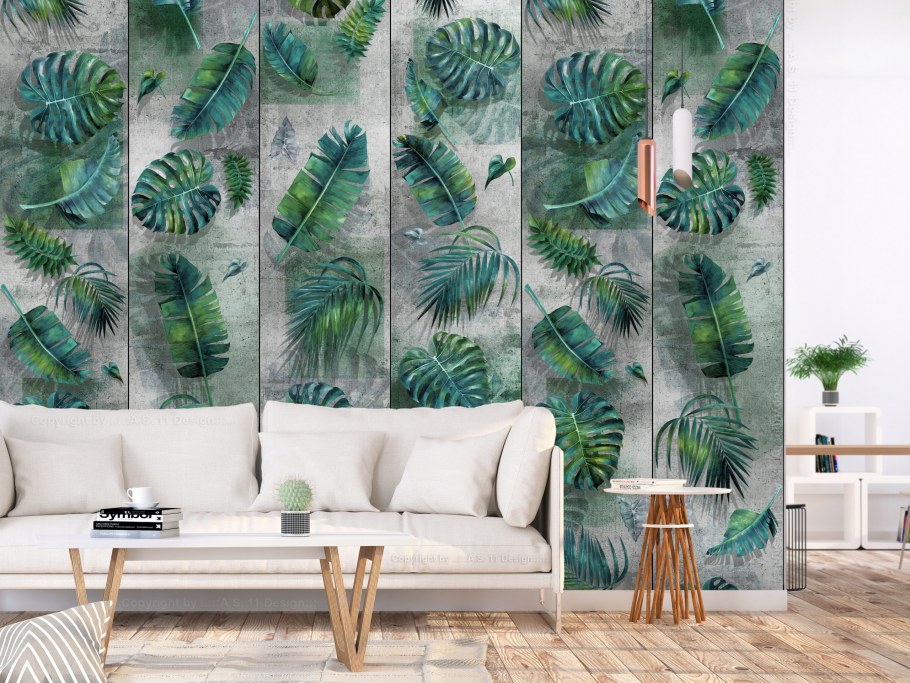 Плитка с листьями монстеры