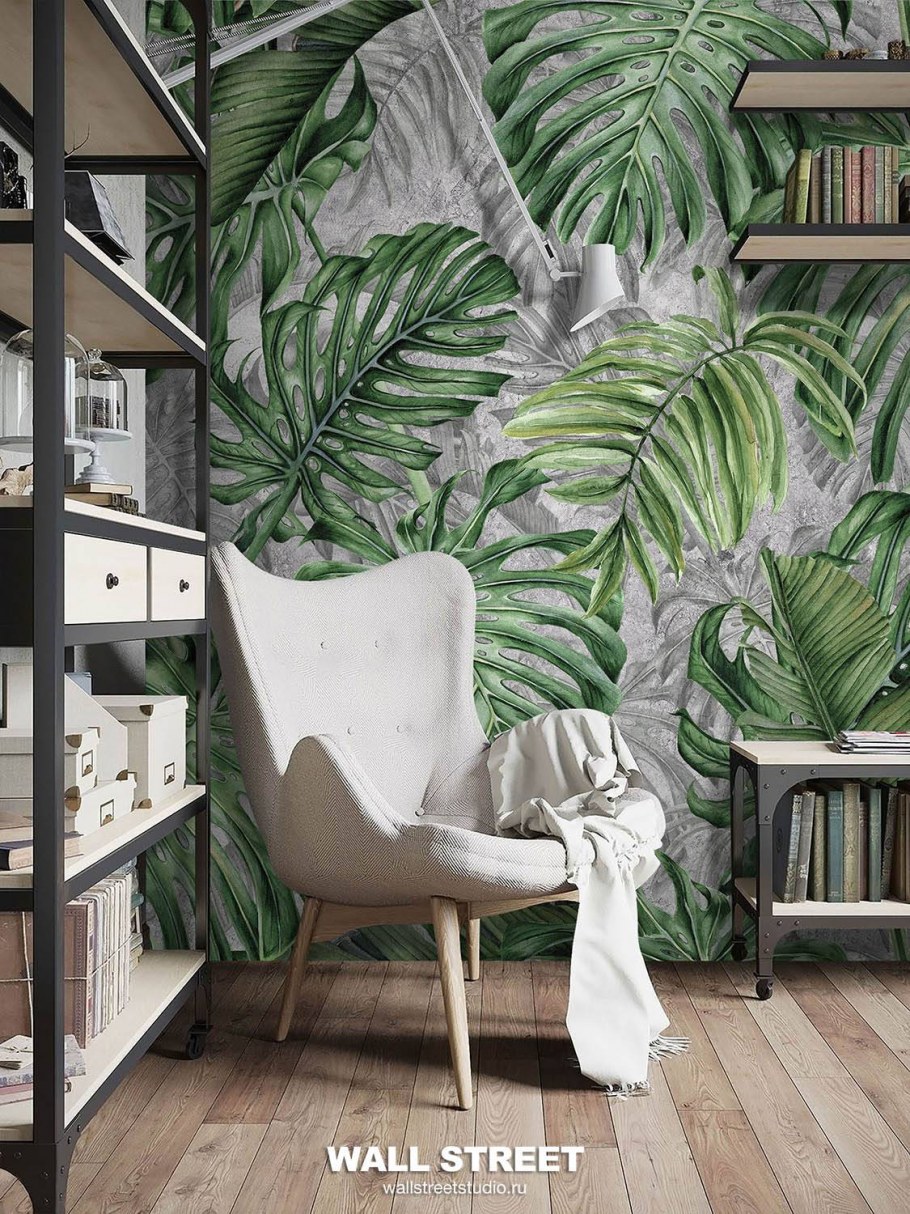 Роспись стен в тропическом стиле