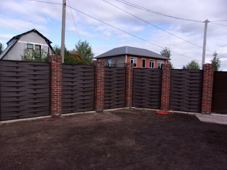 Забор плетенка из ДПК 2х2