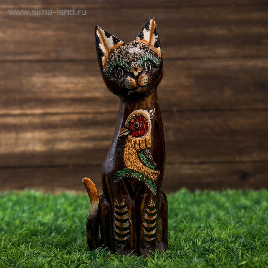 Фигура "пара слонов" черный + белый глянец 7х12х16см