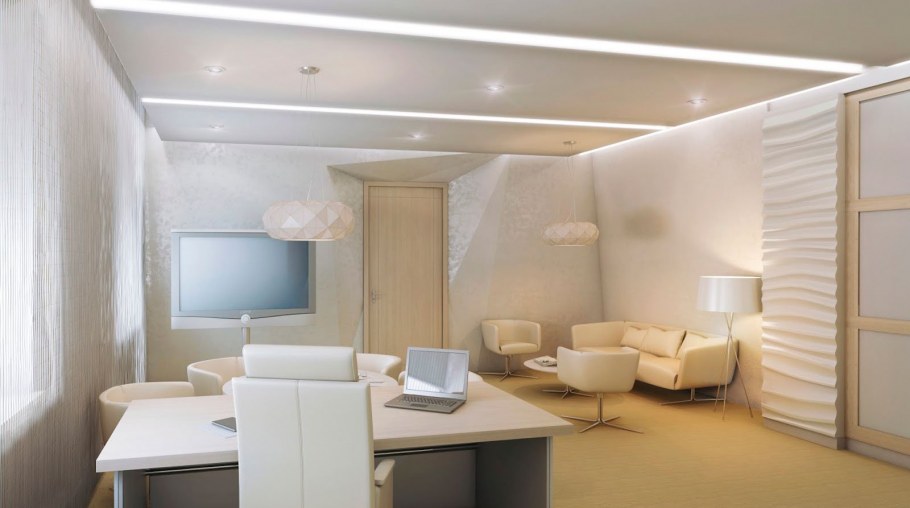 Интерьер офиса в светлых тонах