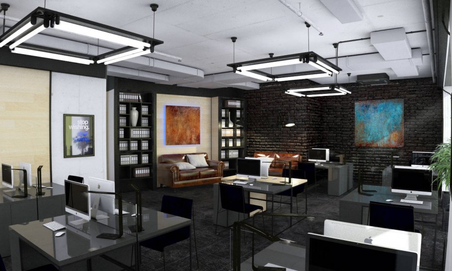 Офис в скандинавском стиле