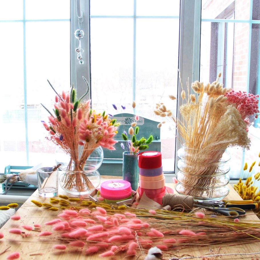 Сухие цветы в интерьере