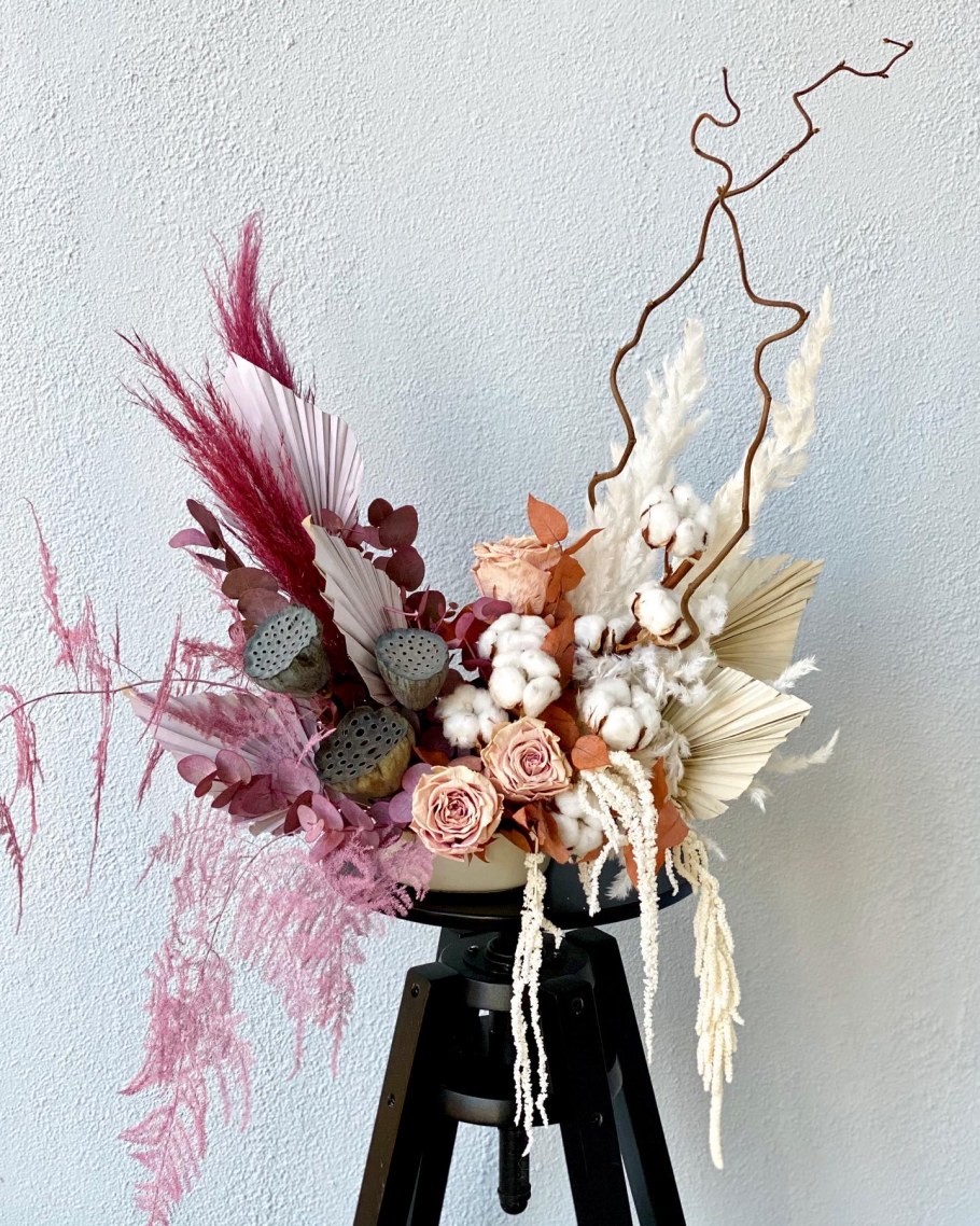 Интерьерные композиции из сухоцветов