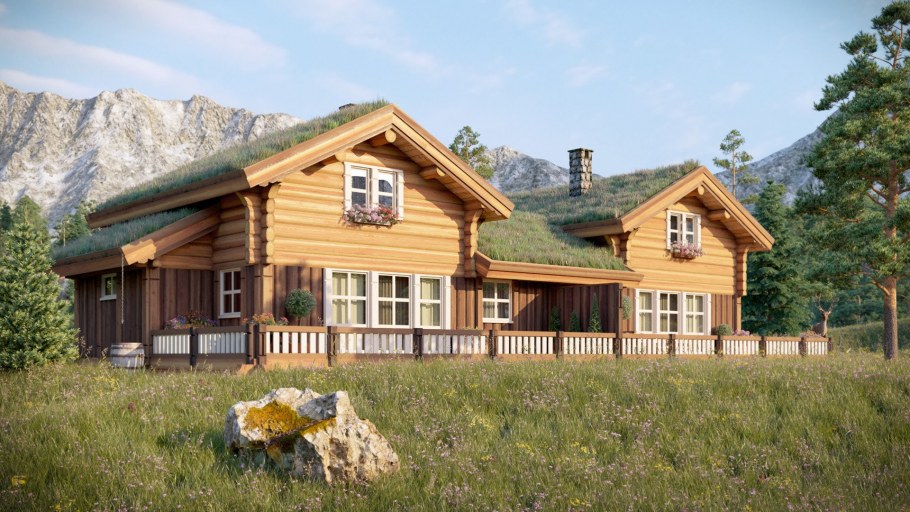 Шале из лафета а Норвегии