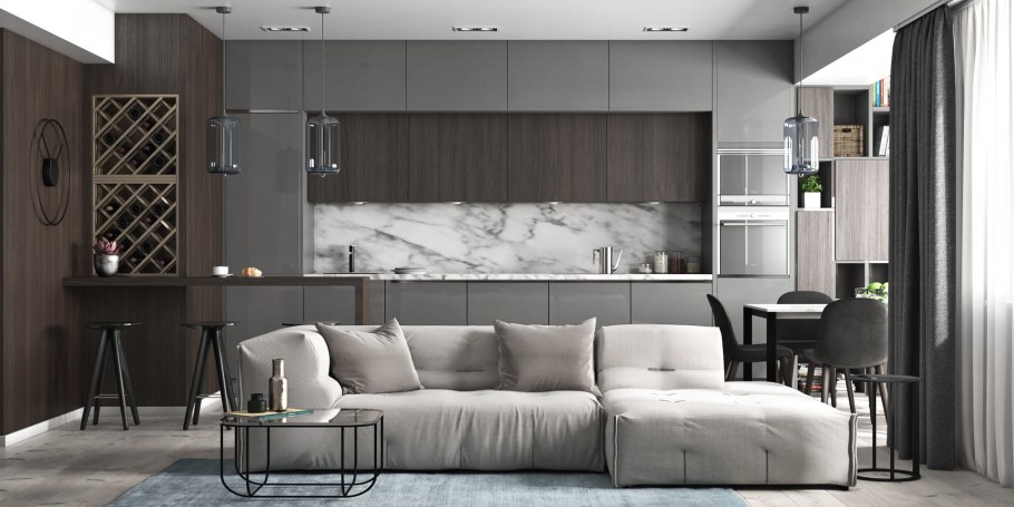 Темная мебель в современном интерьере