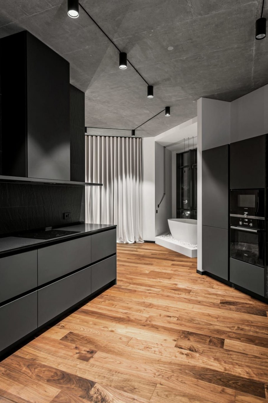 Брутализм спальня интерьер Павел Алексеев