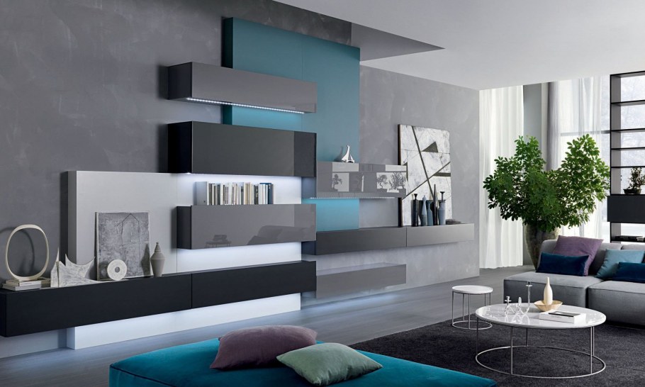 Гостиная с элементами лофта