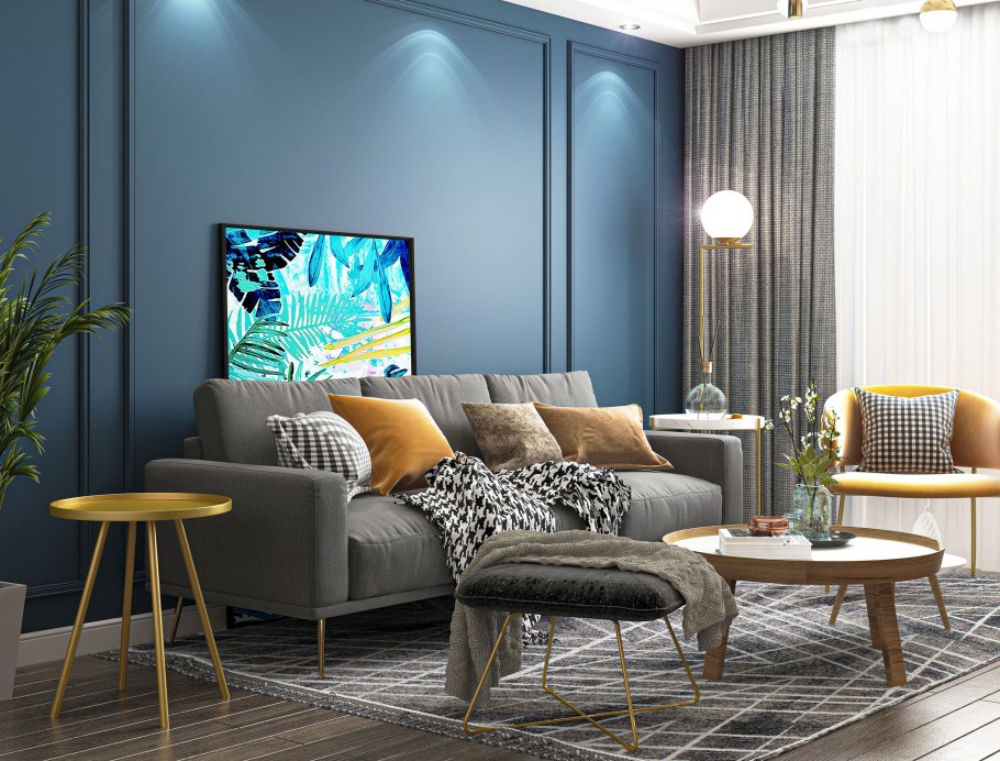 Комбинирование обоев в гости