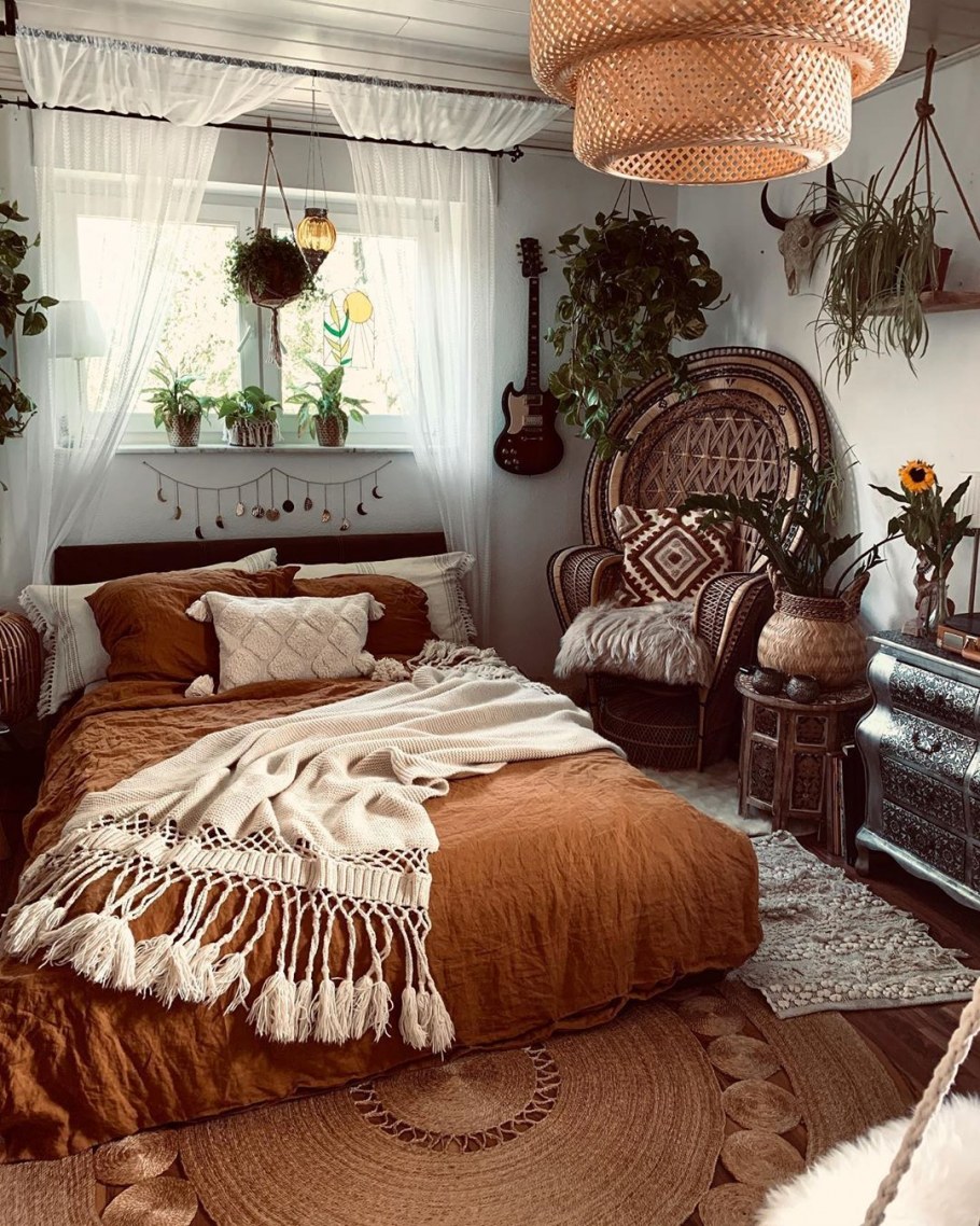 Хиппи декор спальни