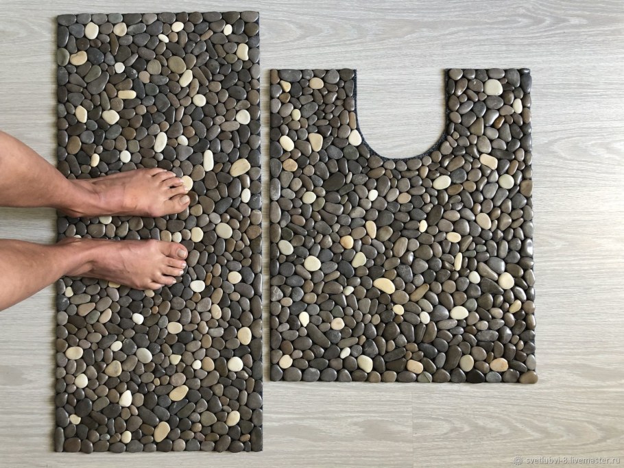 Коврик в прихожую из камушков