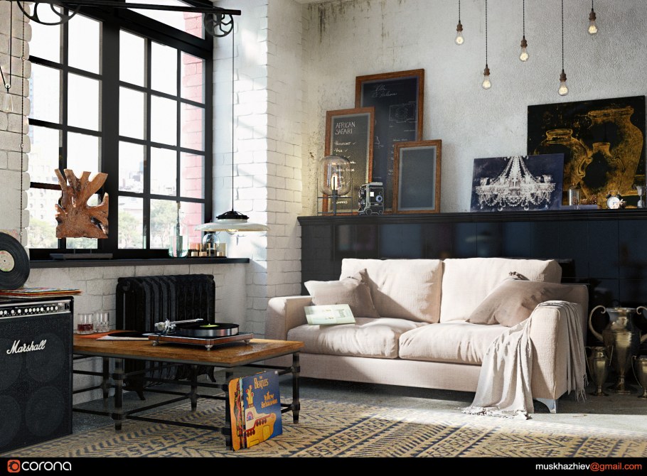 Интерьер лофт