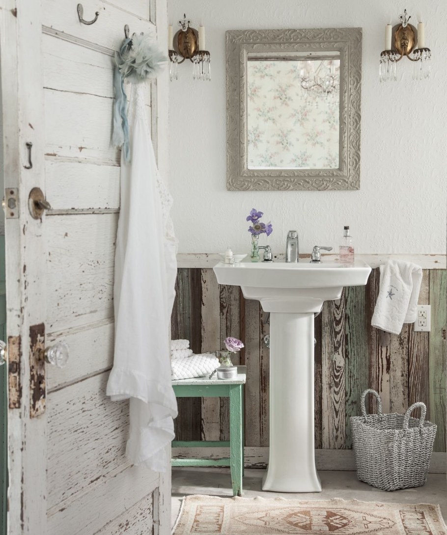 Ванная в стиле шебби Шик