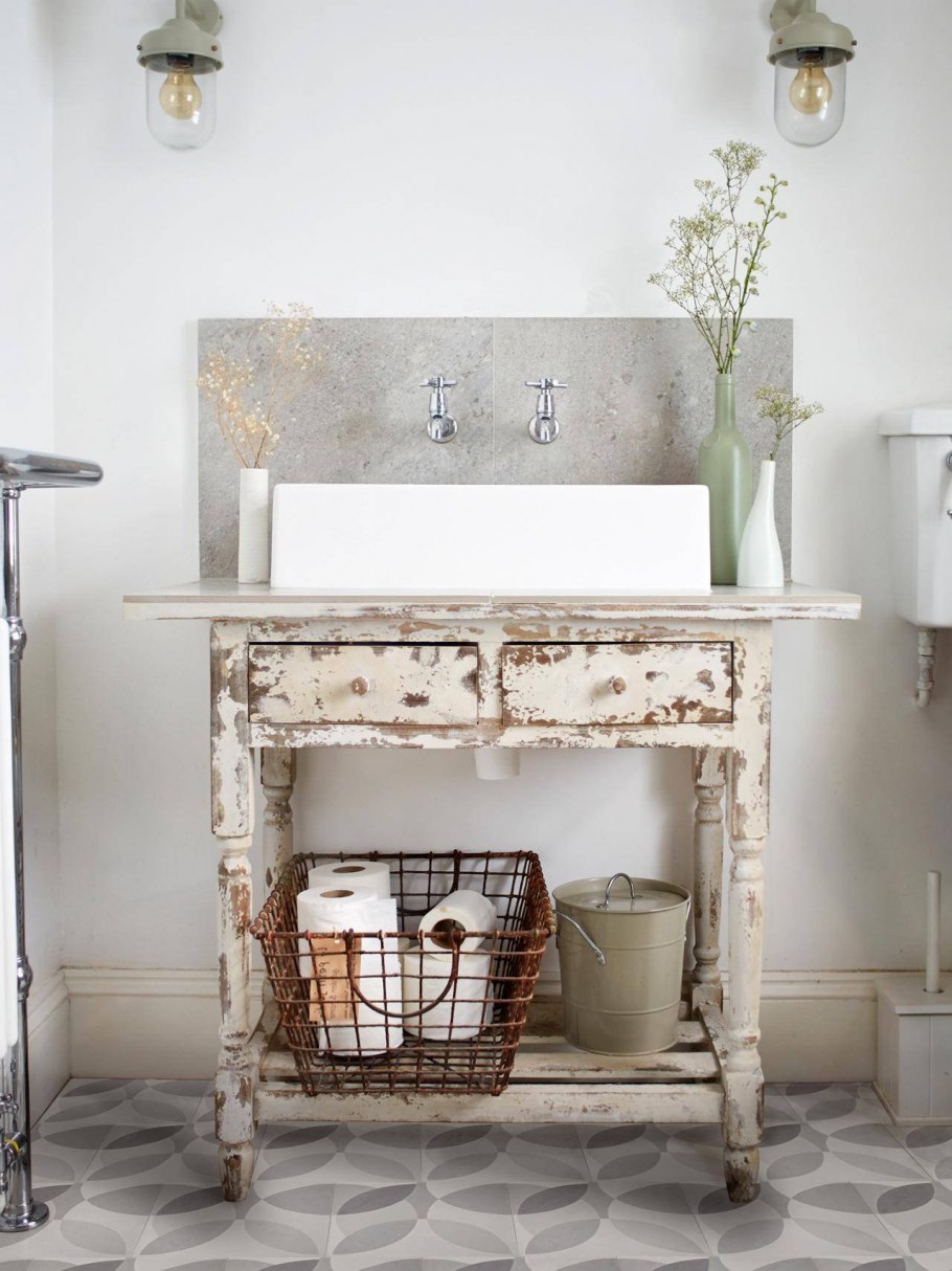 Стиль Shabby Chic ванная