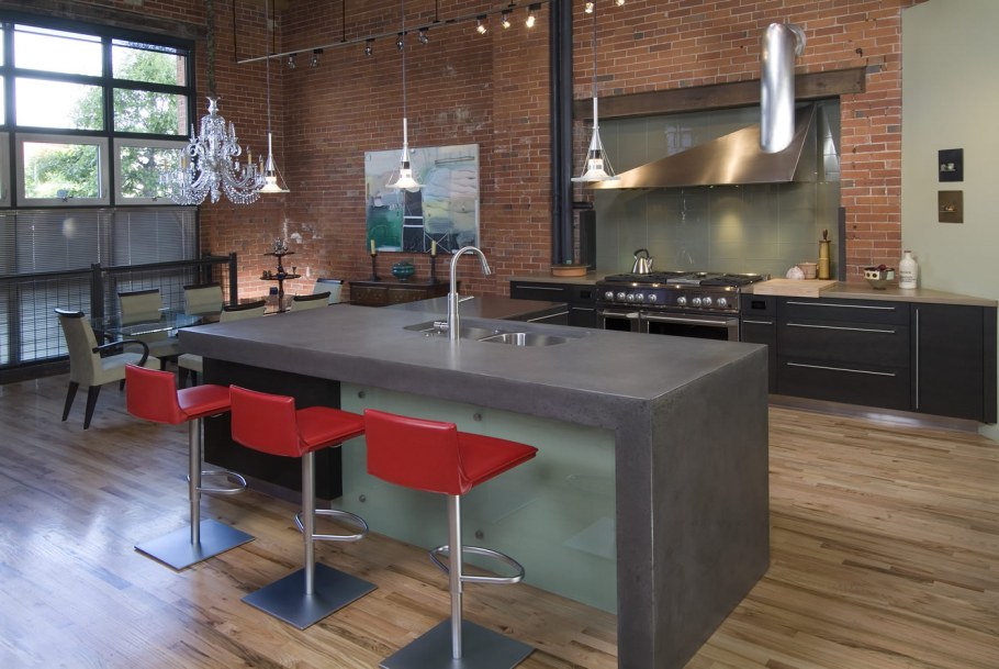 Стол-остров для кухни лофт