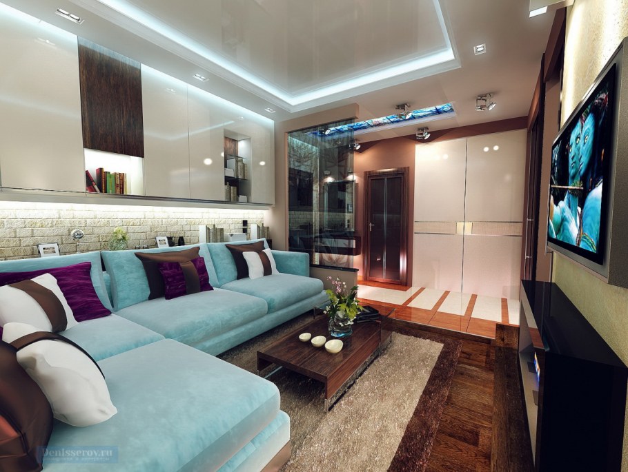 Интерьер гостиной 20 кв.м
