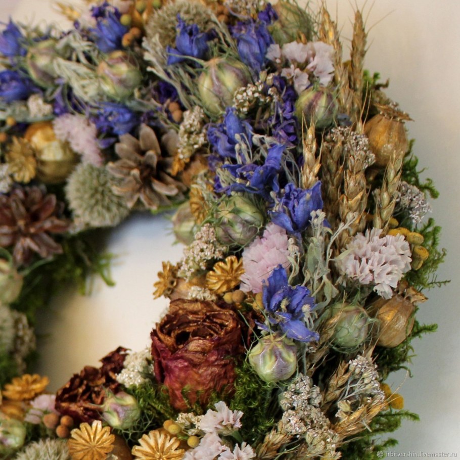 Декор из сухоцветов
