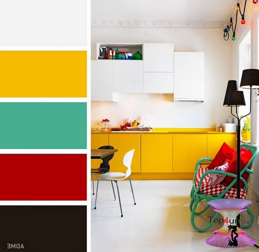 Сочетание цветов в интерьере