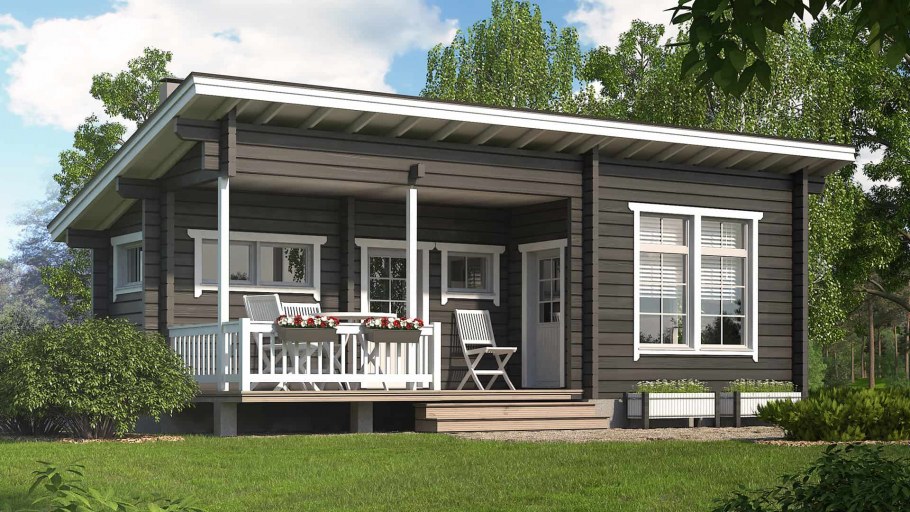 Тини Хаус с односкатной крышей