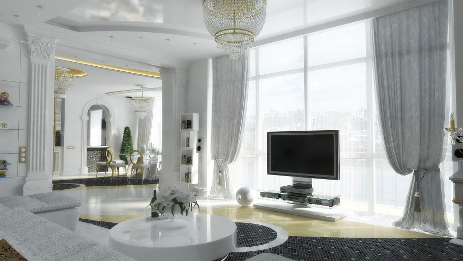 Современный греческий стиль в интерьере