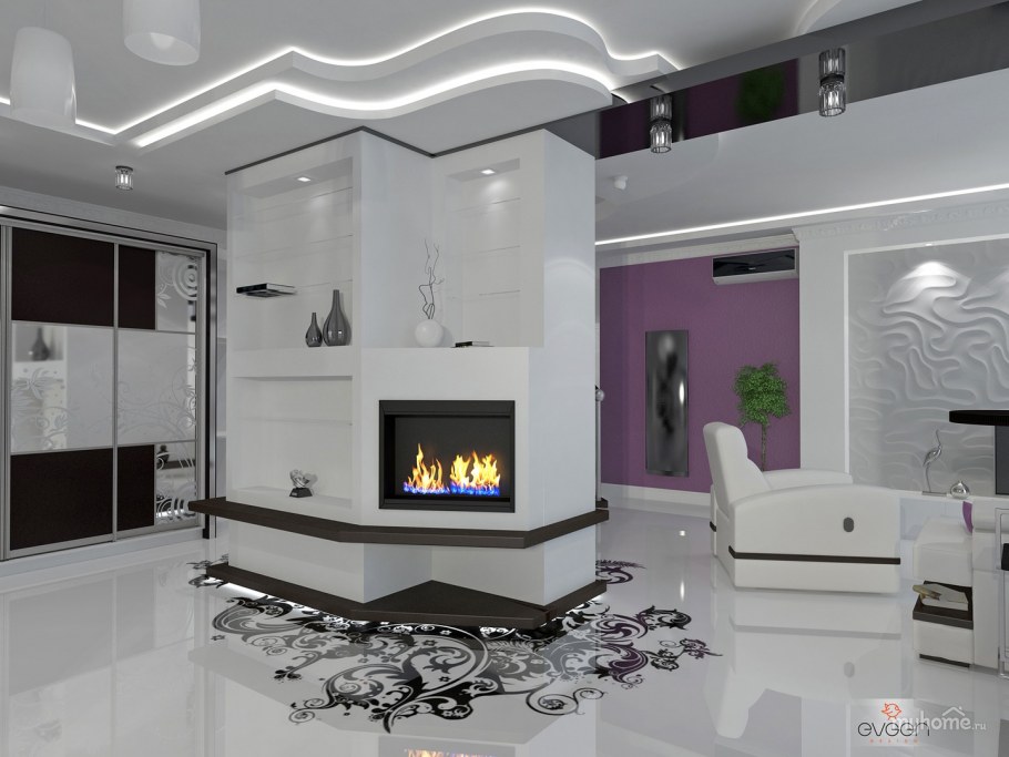 Наливной пол гостиная