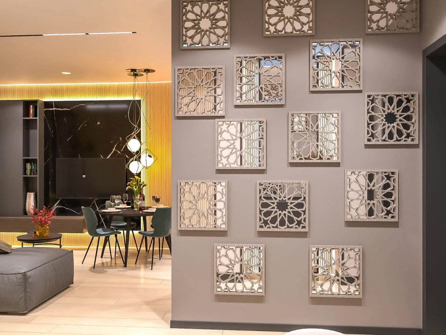 Геометрический декор стен