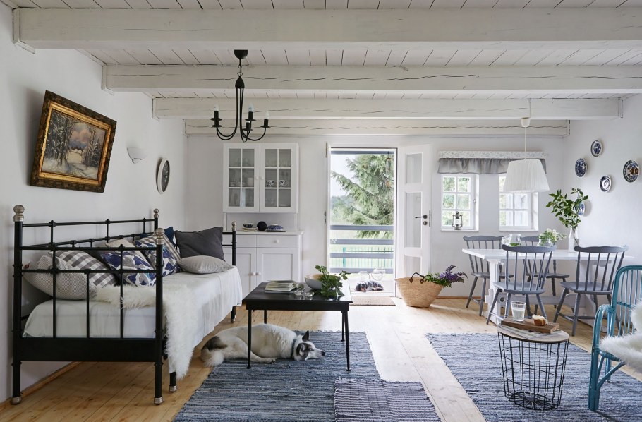 Интерьер стиль Сканди Прованс дача