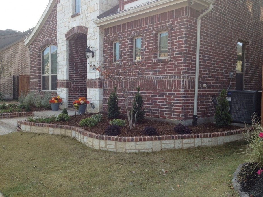 Клумбы из облицовочного кирпича