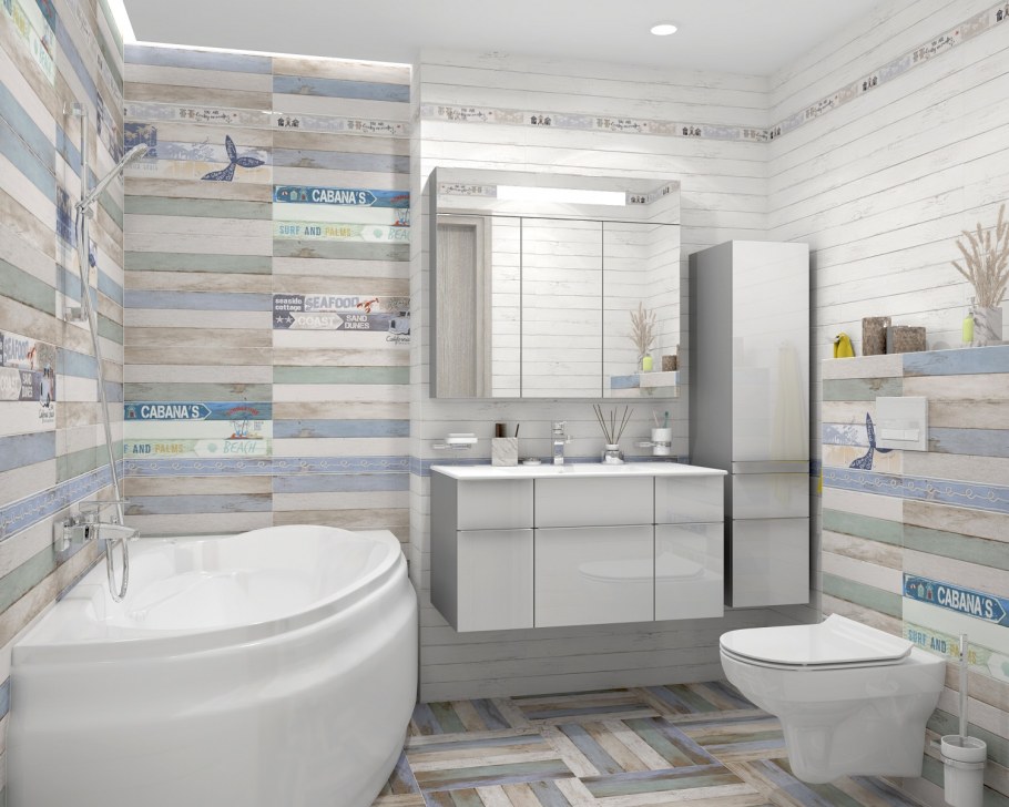 Кер. Плитка шебби Шик декор белый 1064-0027/1064-0097 20х60 (lb-Ceramics)