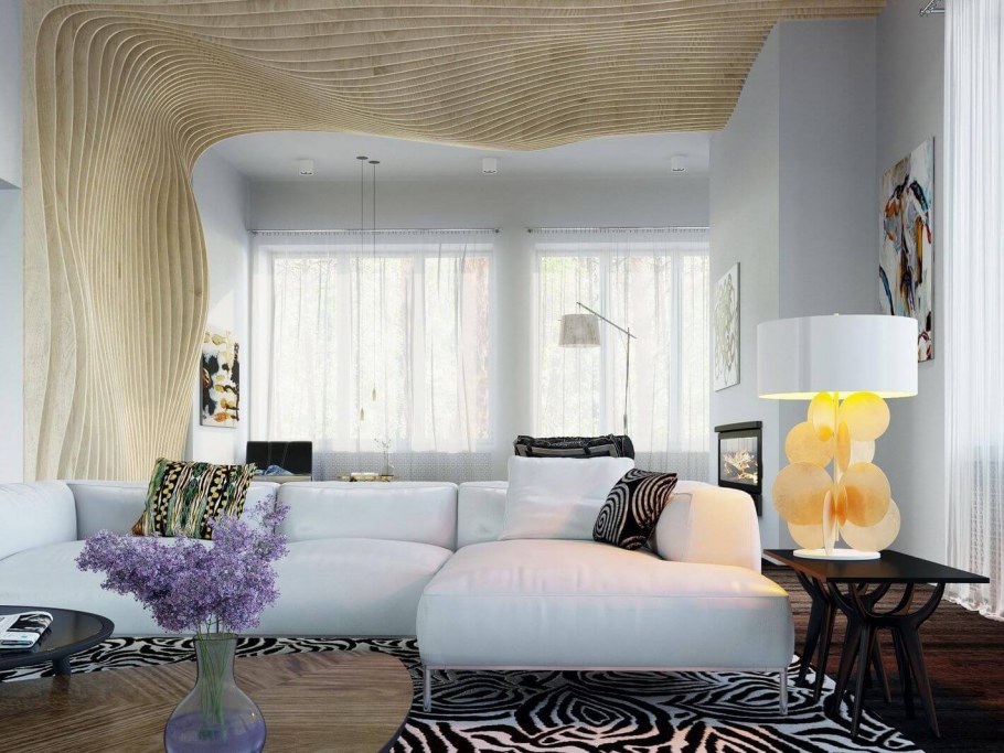 Белая гостиная интерьер