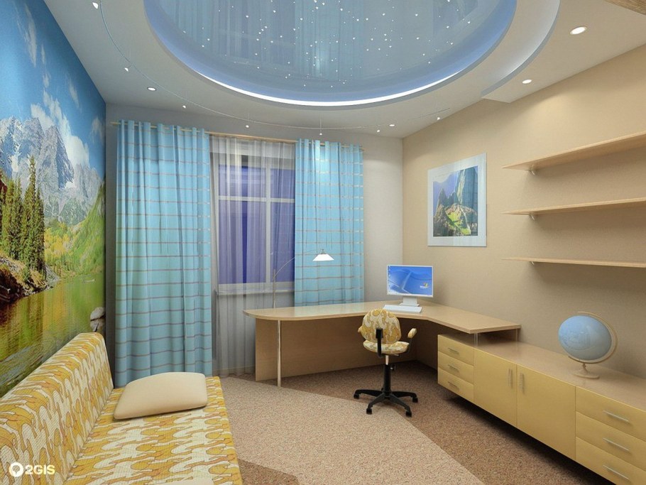 Потолок в комнате мальчика