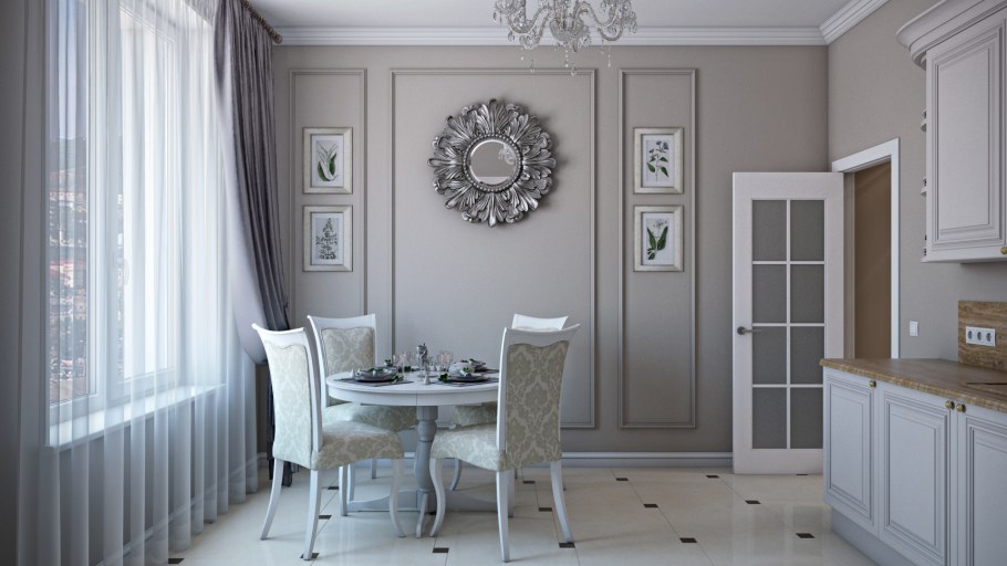 Кухня в классическом стиле золото