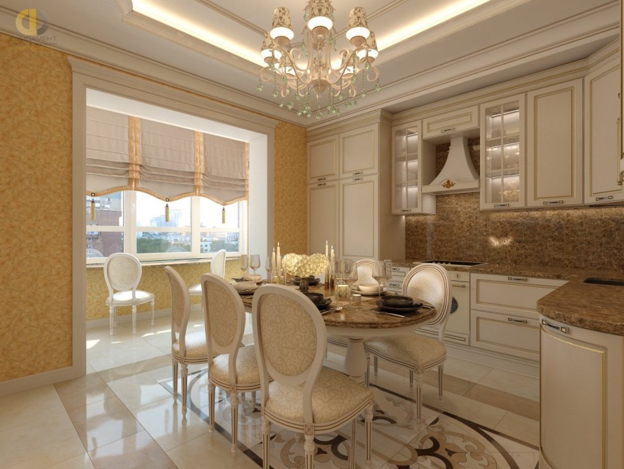 Красивые кухни в квартирах классическ