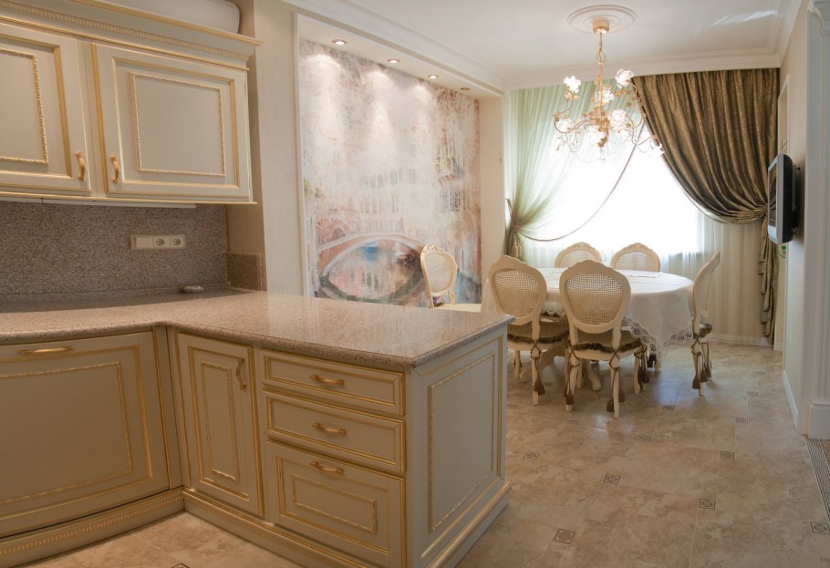 Роскошная кухня в квартире