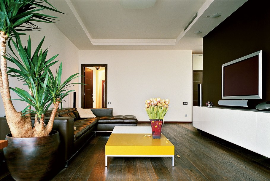 Фитостена в скандинавском интерьере