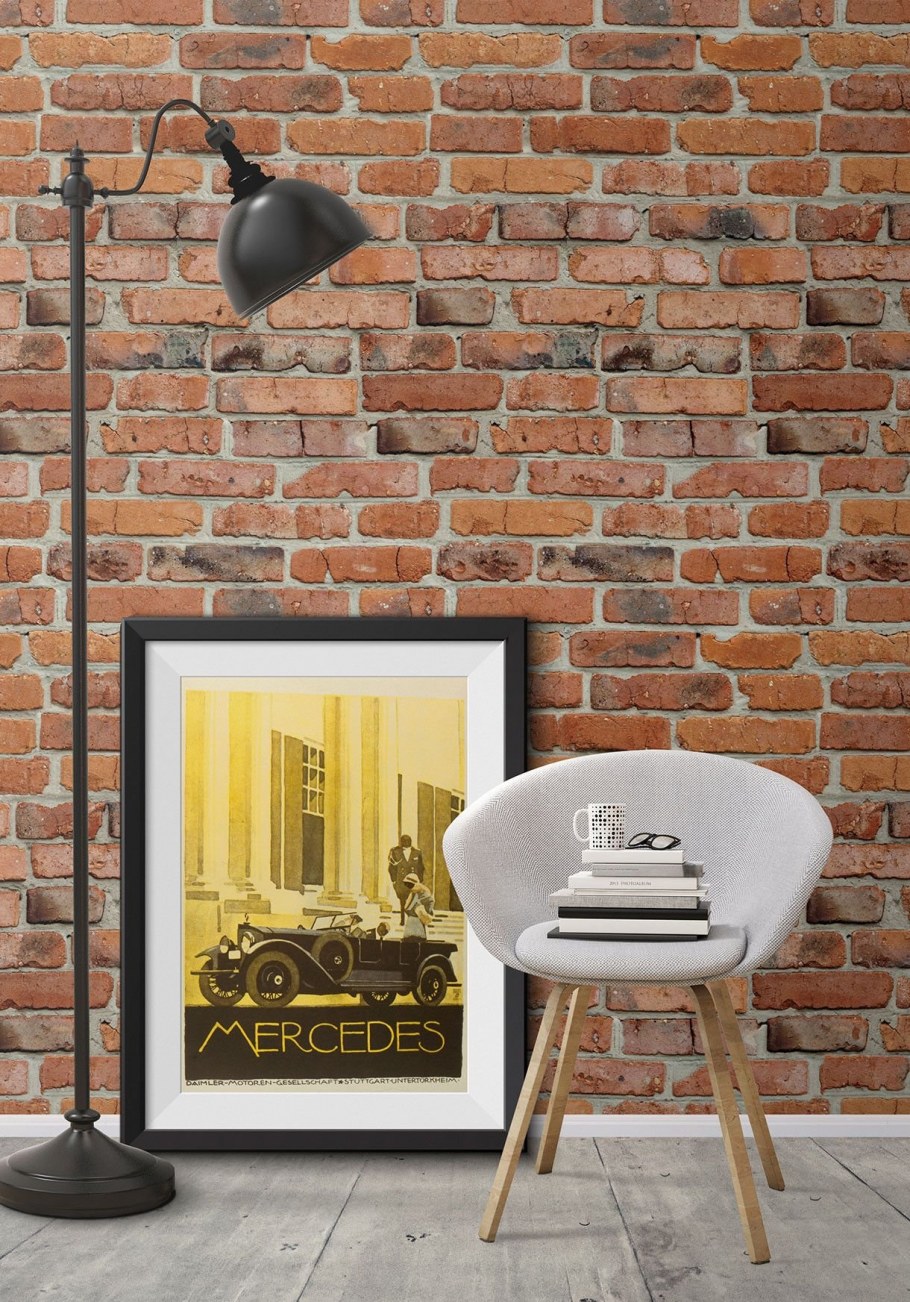 Кирпичная стена в интерьере