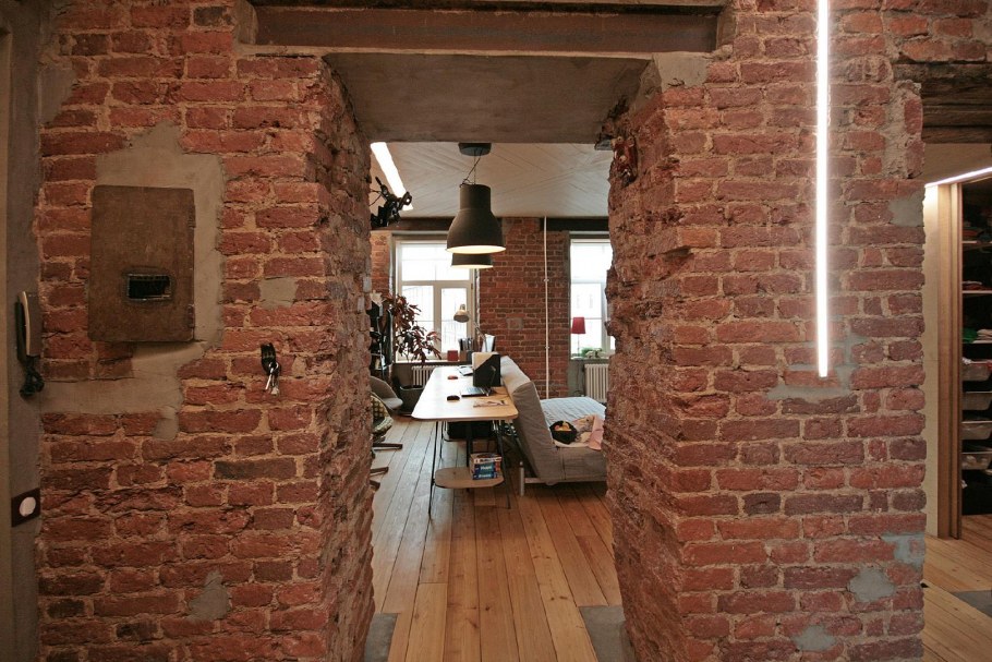 Перегородки из кирпича лофт