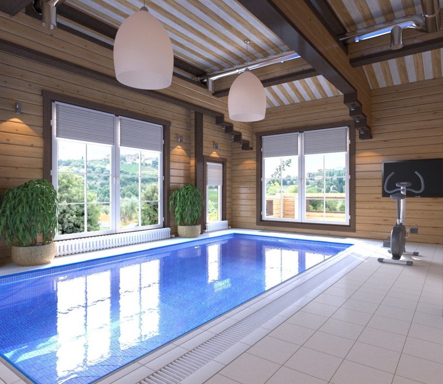 Бассейн в коттедже