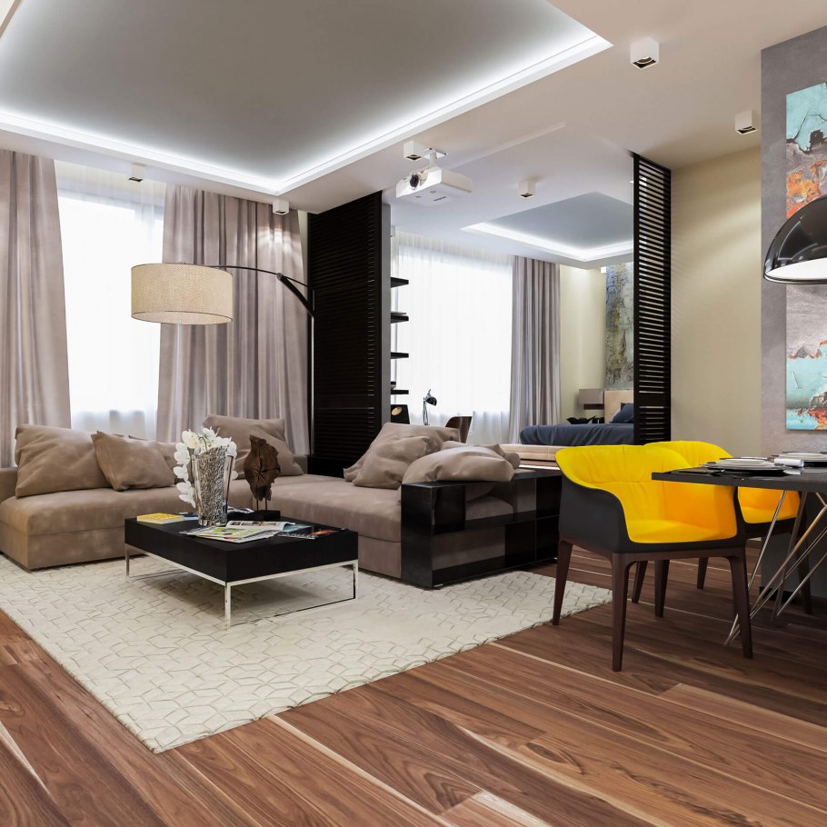 Интерьер гостиной в современном стиле