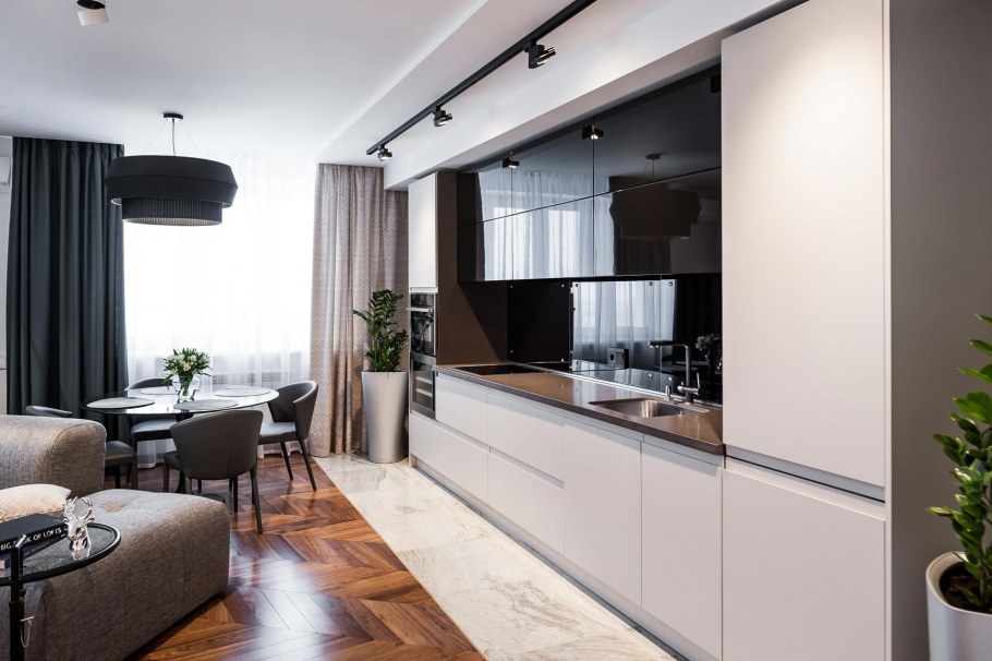 Кухня гостиная в стиле Контемпорари