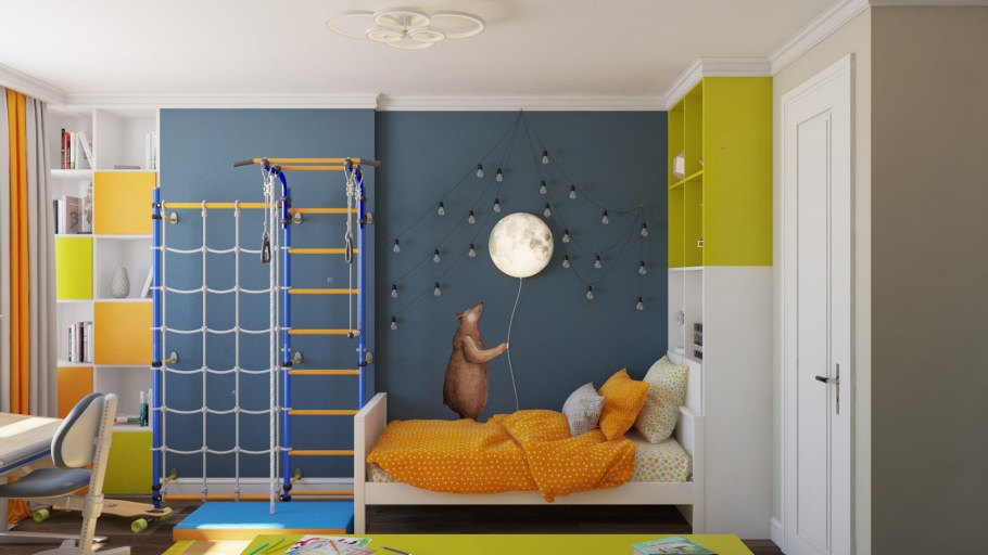 Шведская стенка в детской комнате