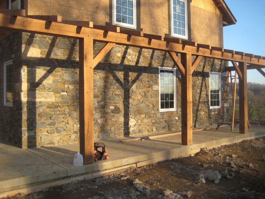 Дача веранда фахверк