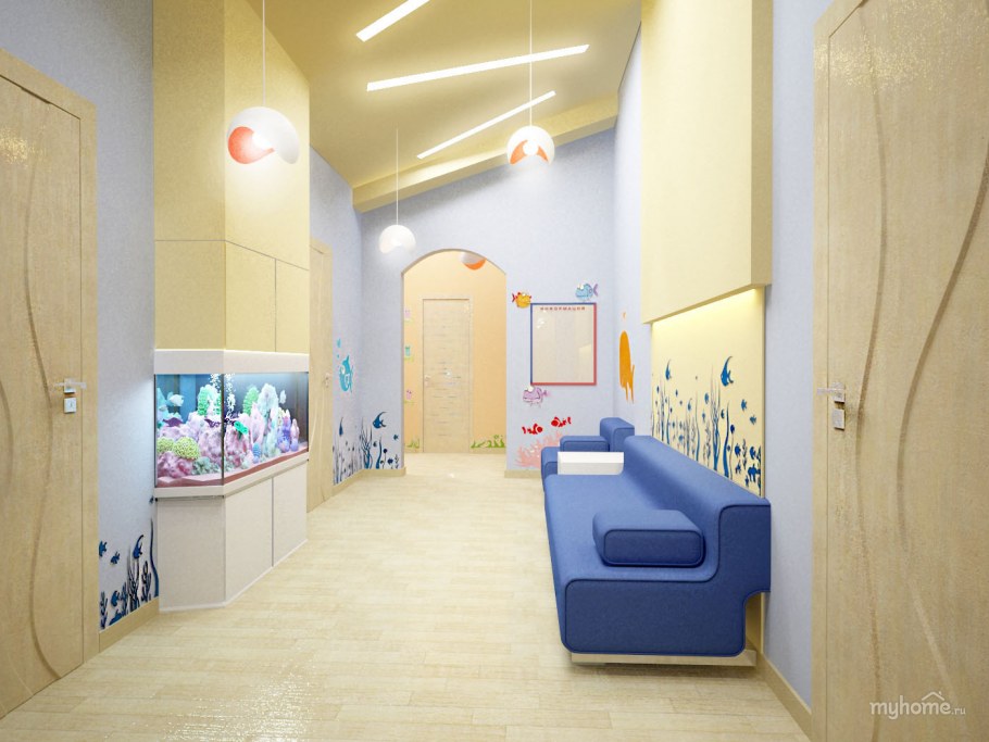 Интерьер школьного коридора