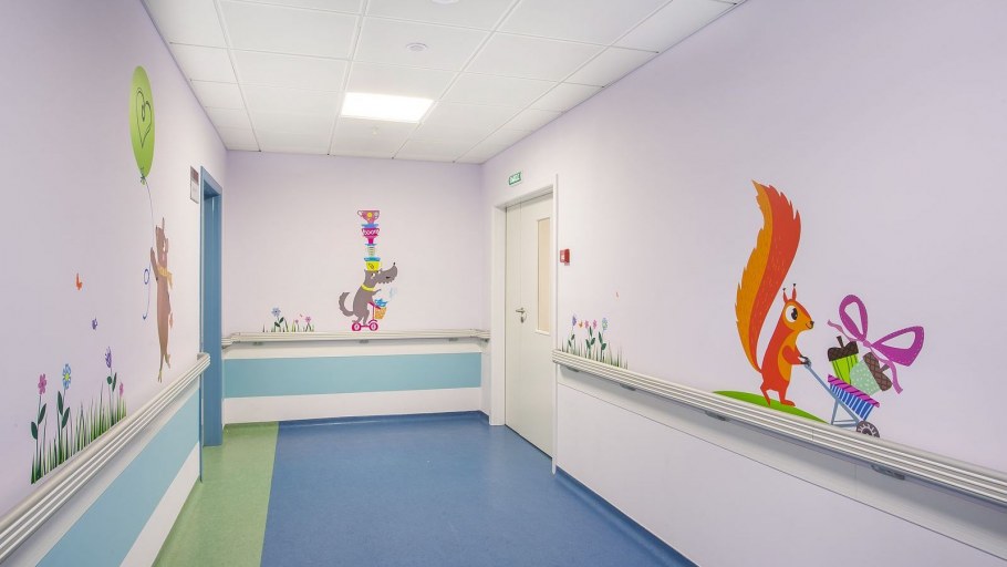 Интерьер школьного коридора