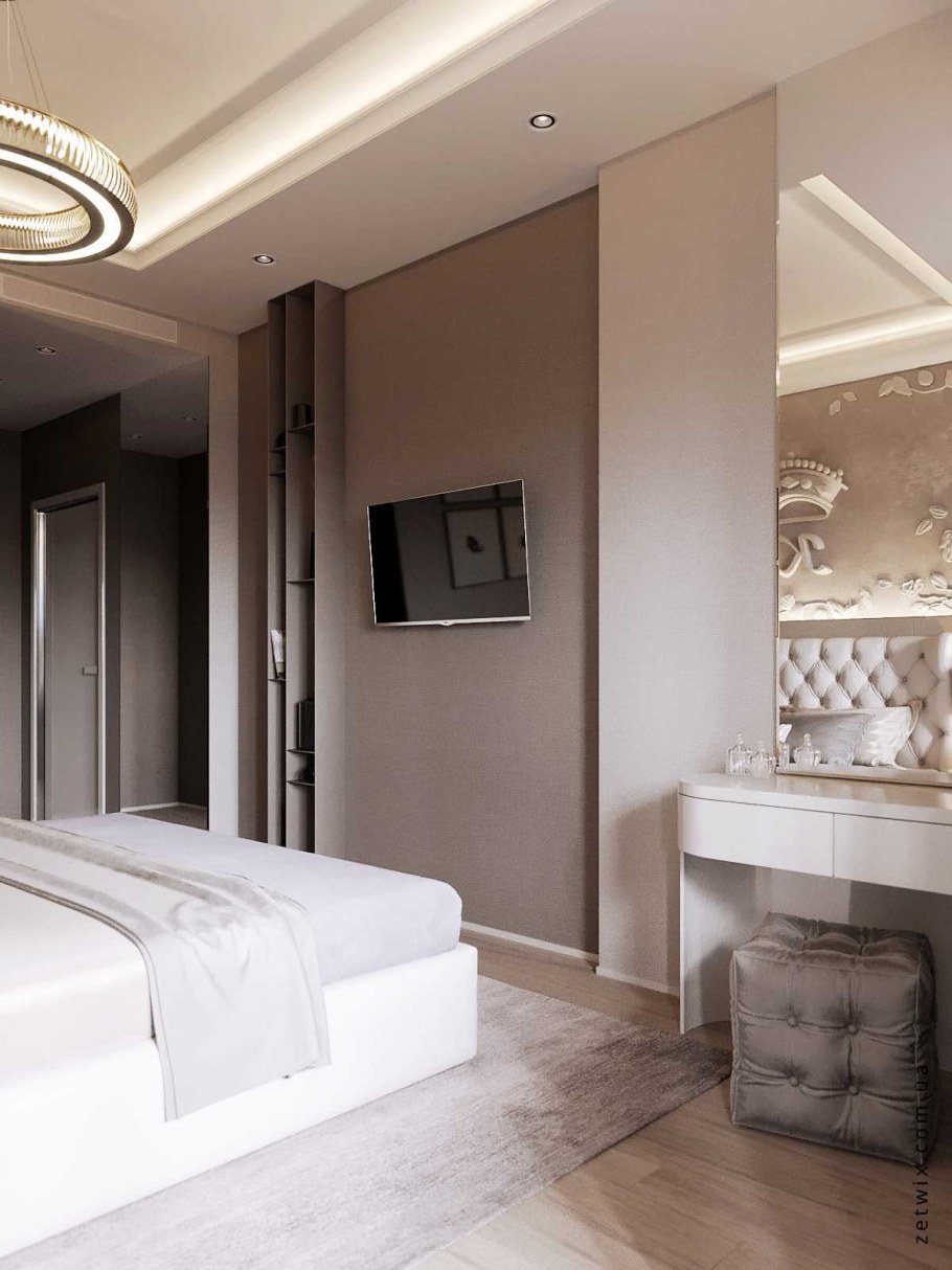 Современные дизайнерские проект спальни