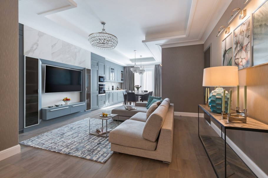 Интерьер четырехкомнатной квартиры